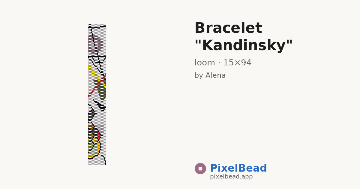 Bracelet "Kandinsky" — loom bead pattern preview