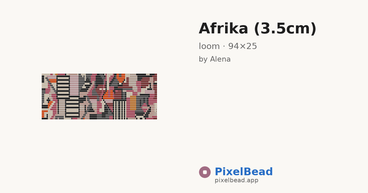 Afrika (3.5cm) — loom bead pattern preview