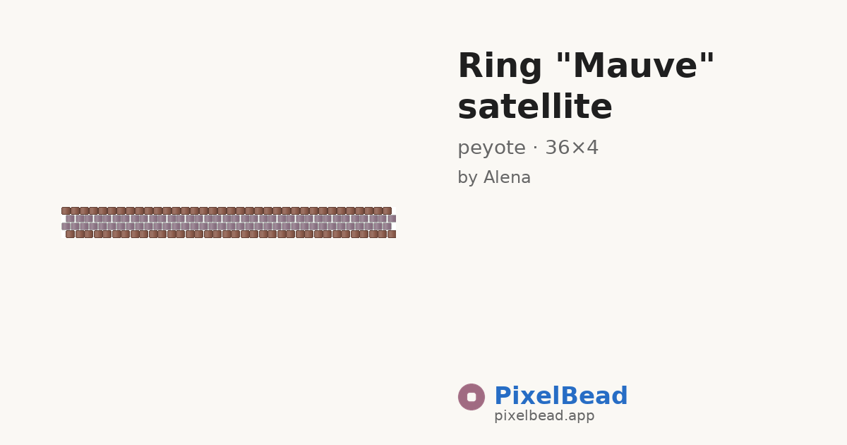 Ring "Mauve" satellite — peyote bead pattern preview