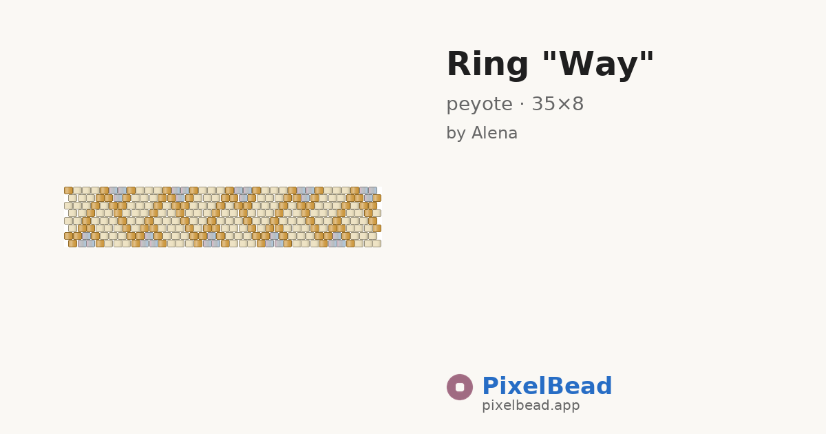 Ring "Way" — peyote bead pattern preview
