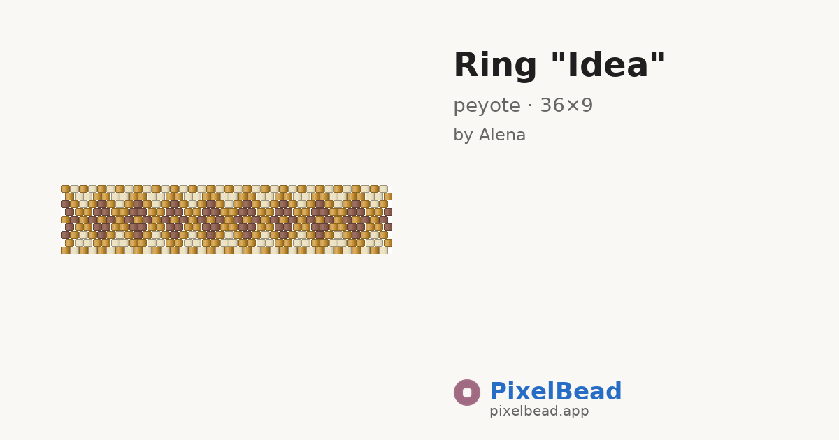 Ring "Idea" — peyote bead pattern preview